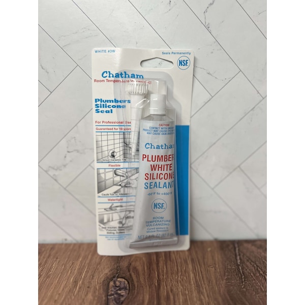 Chatham Brass Silicone Seal, 2.8 oz, Squeeze Tube, White 3W - main